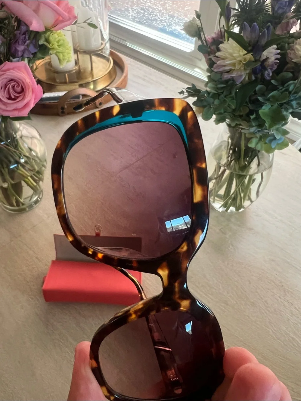 Women's Tortoiseshell Square Sunglasses - Brown Lenses